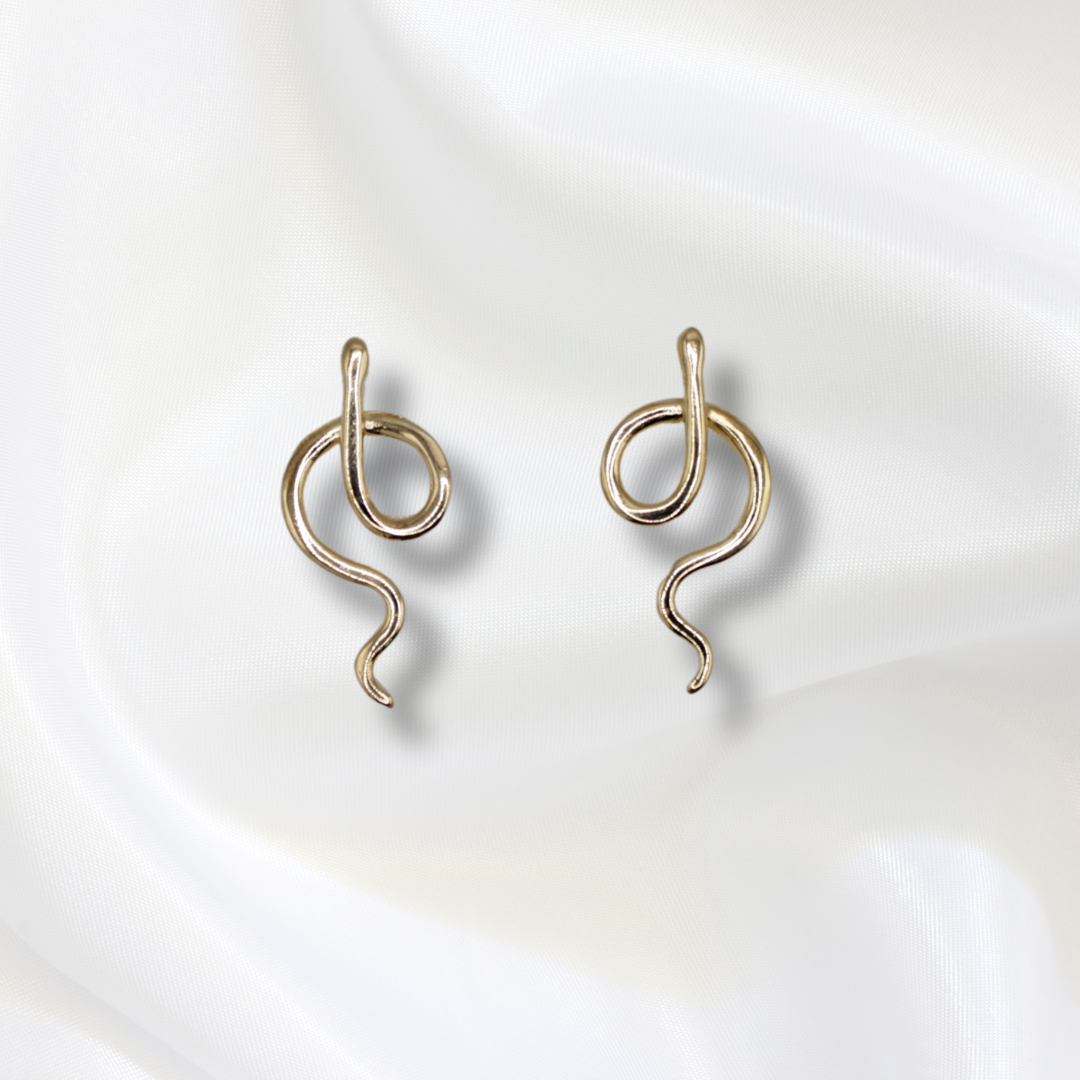 Gold Snake Earrings