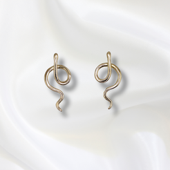 Gold Snake Earrings